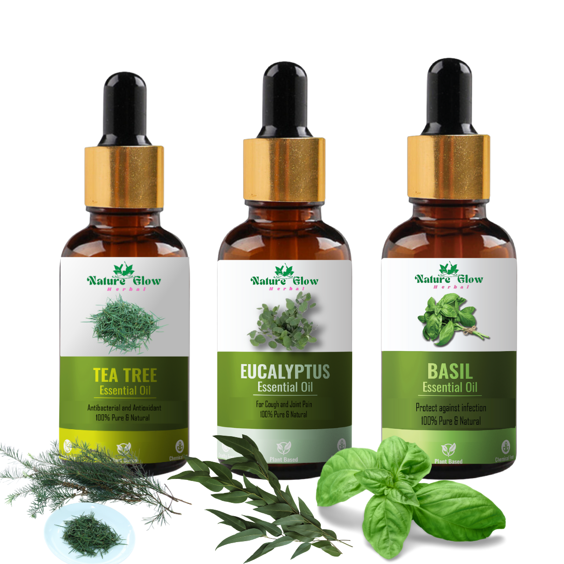 Tea Tree Eucalyptus Basil Essential Oil Relaxation and Wellness