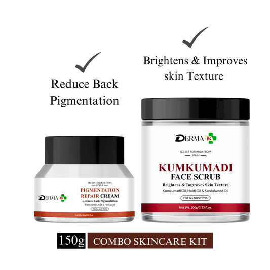 DERMA KR Pigmentation repair Face cream & Kumkumadi Face Serub |For Daily Use | For Women and Men|-Pack Of 2