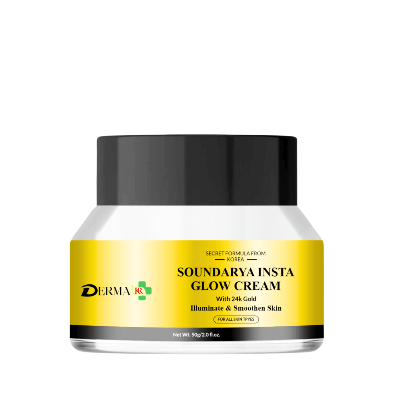 DERMA KR Soundarya Glow Cream with 24K Gold |Looking Fresh and Youthful Glow|- 50gm