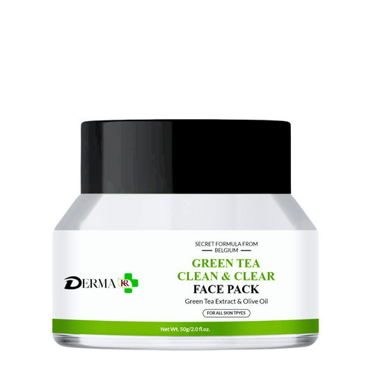 DERMA KR Green tea Clean & clear Face mask |Unclogs Pores & Removes Dead Skin|- 50g