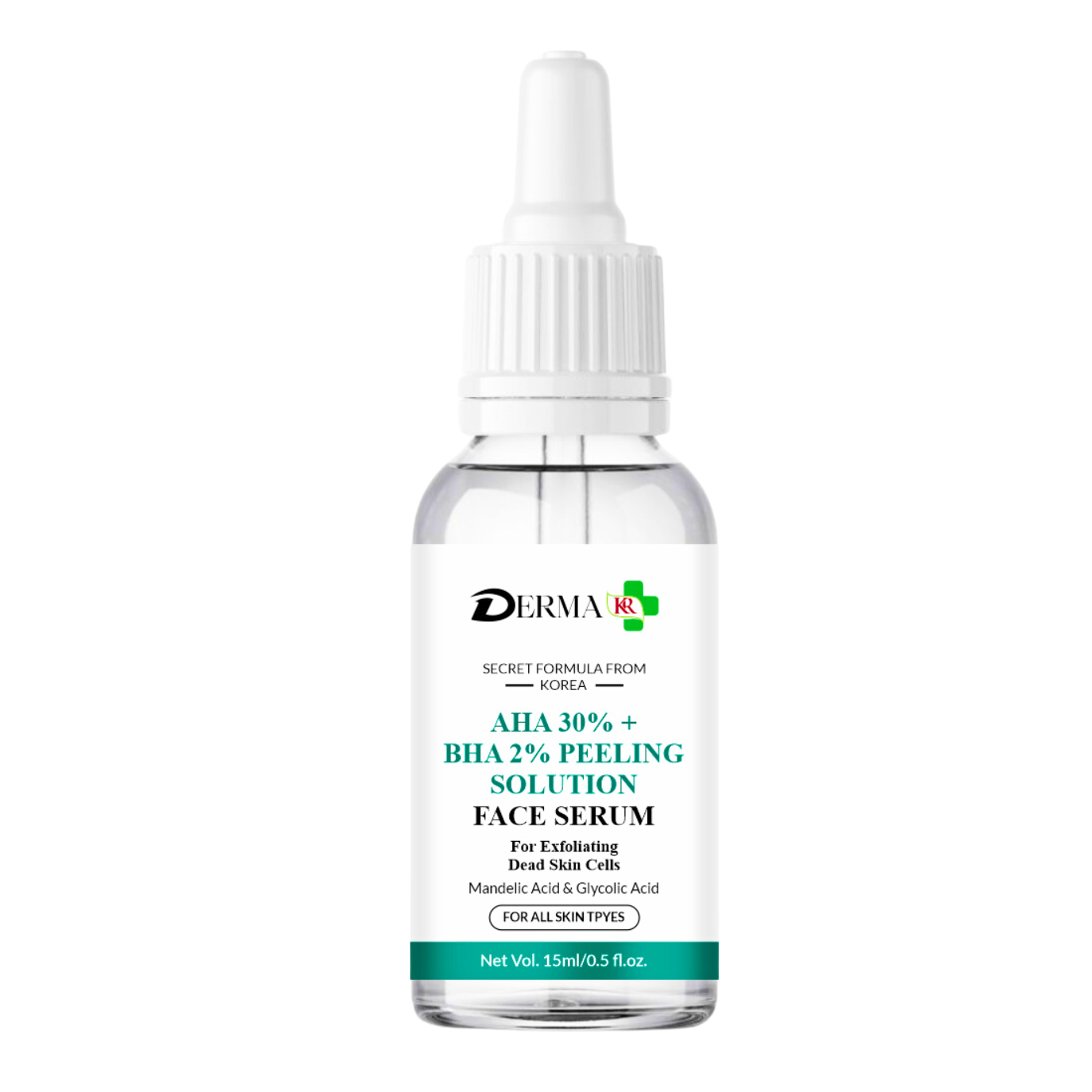 DERMA KR  AHA 30% + BHA 2% Peeling Solution Face Serum | Remove Dark Spots & Pigmentation||-