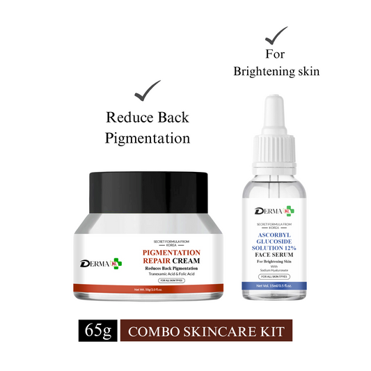 DERMA KR Pigmentation repair Face cream & Ascorbyl glucoside solution 12% Face Serum| For Daily Use | For Men And Women -Pack Of 2