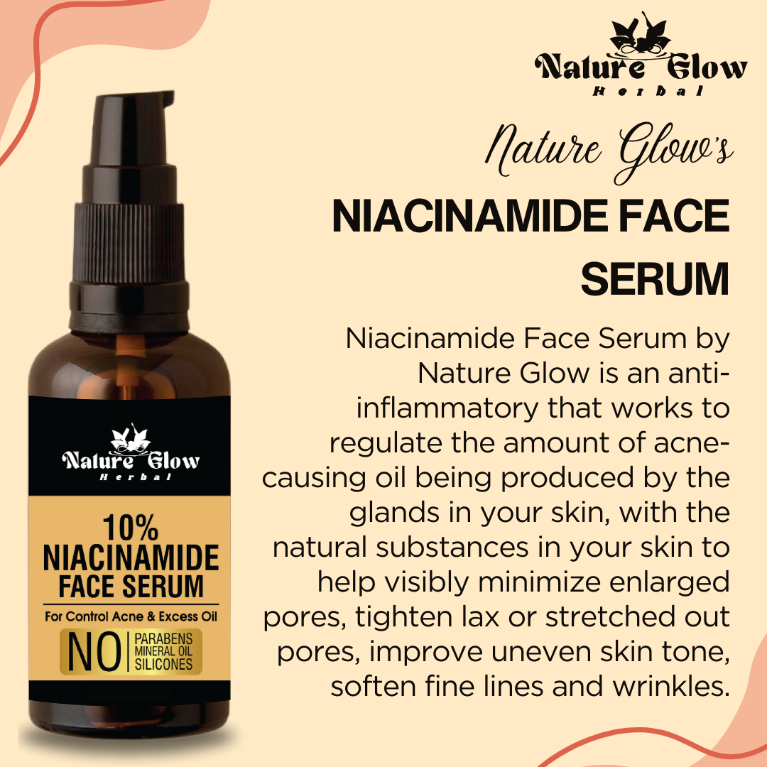 Nature Glow Herbal BUY 15+30ml 10 % NIACINAMIDE FACE SERUM & GET FREE 30ml GRAPSEED FACIAL OIL & Save💸₹450