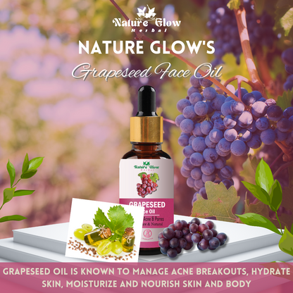 Nature Glow Herbal Avocado +Grapeseed +Jojoba Facial Oil | Moisturizes Skin Repairs |Pack of 3  (45 ml)