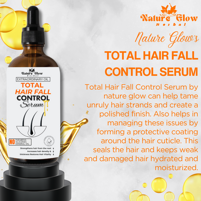 Nature Glow Herbal BUY 60ml TOTAL HAIR FALL CONTROL SERUM & GET Free 30ml Orange Essential Oil &Save 💸₹580.