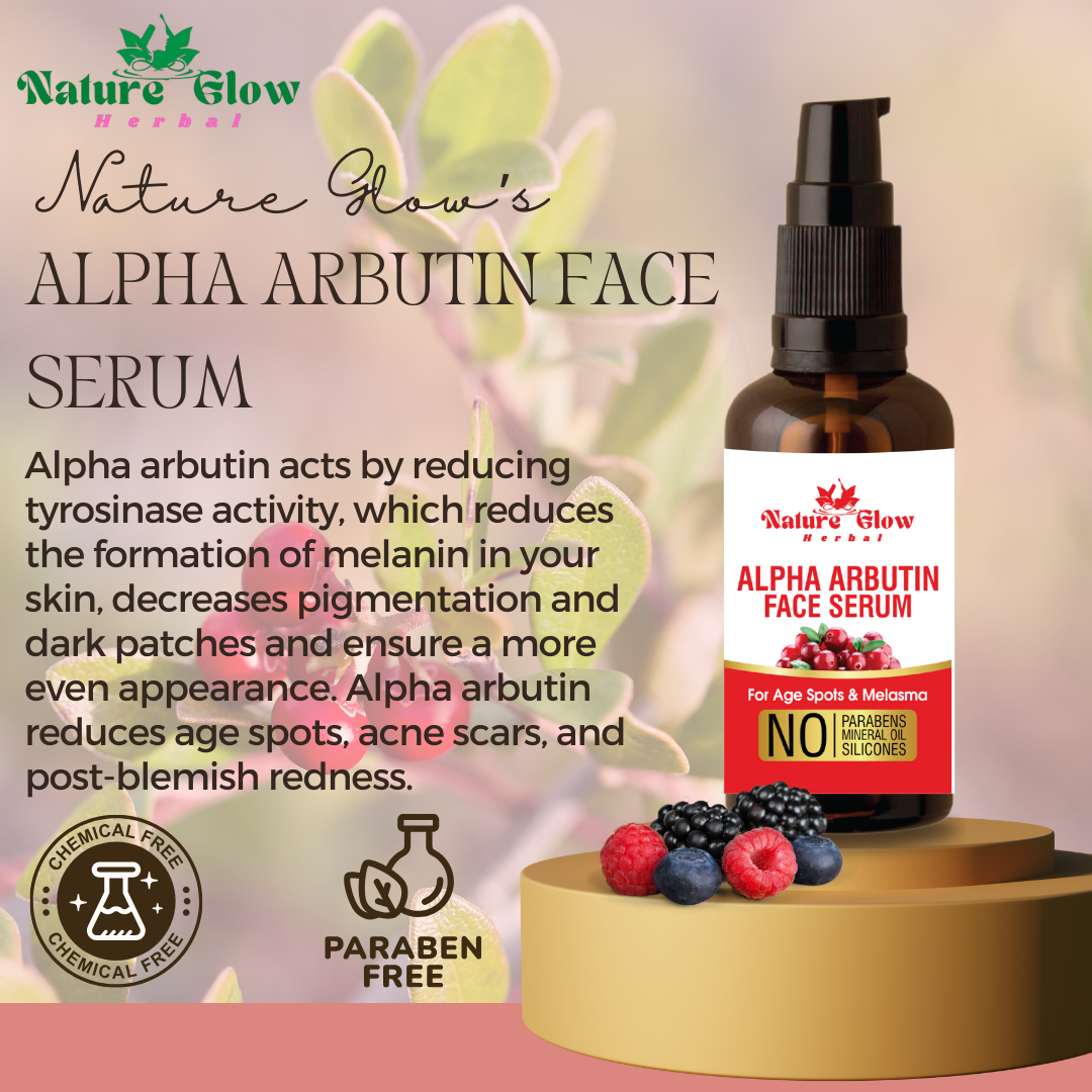 Nature Glow Herbal BUY 30ml ALPHA ARBUTIN FACE SERUM & GET Free 15ml JOJOBA FACIAL OIL & Save 💸₹270