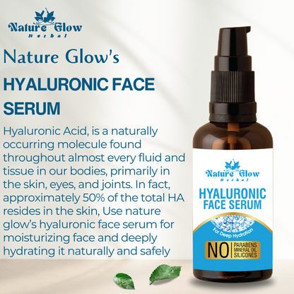 Nature Glow Herbal BUY 15+30ml HYALURONIC FACE SERUM & GET FREE 30ml JOJOBA FACIAL OIL & Save💸 ₹460