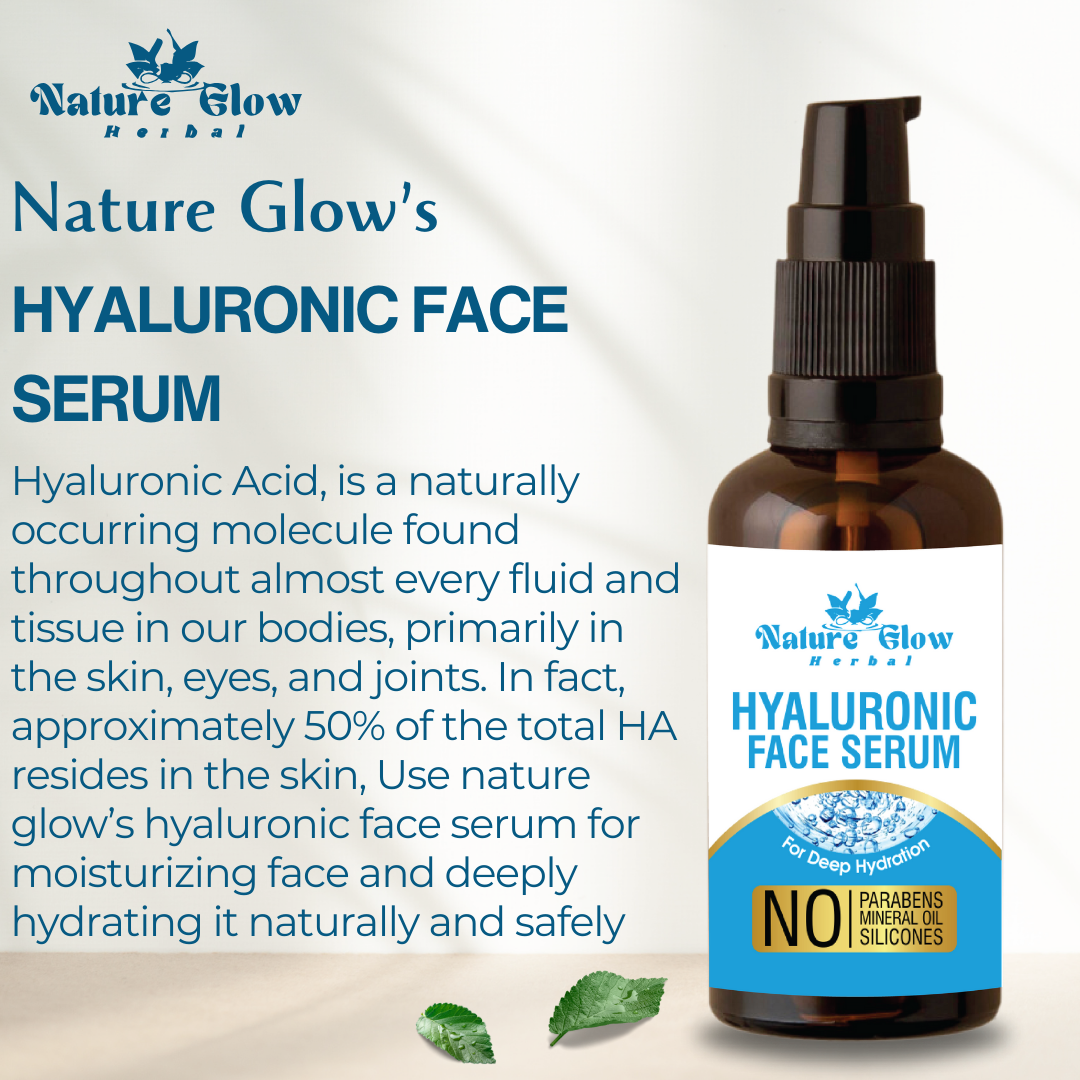 Nature Glow Herbal BUY 30ml Hyaluronic Face Serum & GET Free 15ml Cedarwood Essential oil & Save 💸₹385