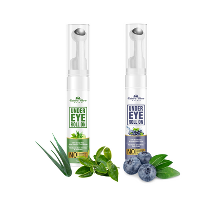 Nature Glow Herbal  Green Tea+ Blue berry Under Eye Roll on |Soothing eye care |Pack of 2  (30 g)