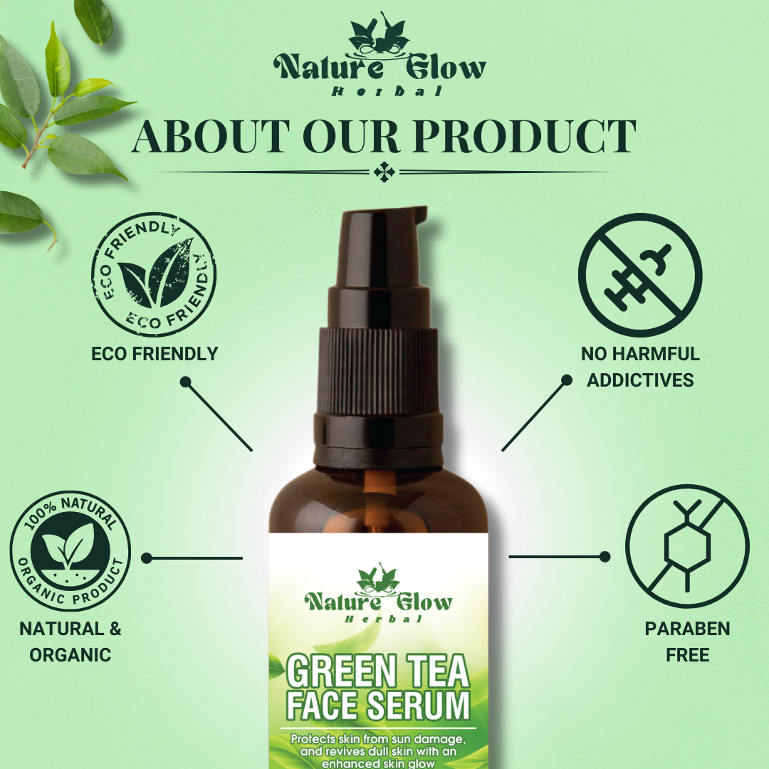 Nature Glow Herbal BUY 15+30ml GREEN TEA FACE SERUM & GET FREE 30ml Cedarwood Essential Oil & Save💸₹590