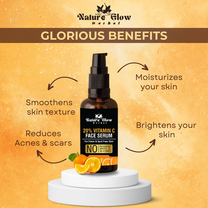 Nature Glow 20% Vitamin C Face Serum.