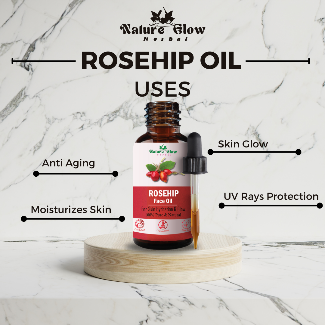 Nature Glow Herbal BUY 15+30ml ANTI AGEING NIGHT FACE SERUM & GET FREE 30ml ROSEHIP FACIAL OIL& Save💸₹ 465