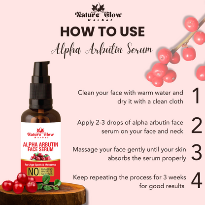 Nature Glow Herbal BUY 15+30ml ALPHA ARBUTIN FACE SERUM & GET FREE 30ml Argan Facial Oil & Save💸₹599