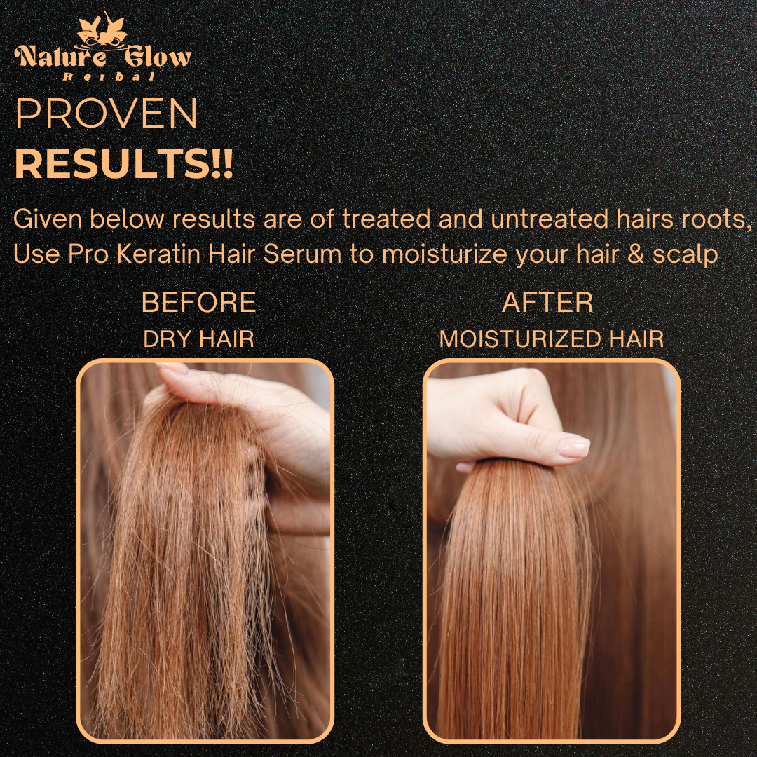 Nature Glow Herbal BUY 30ml PRO KERATIN HAIR SERUM & GET Free 15ml Orange Essential Oil & Save 💸₹380