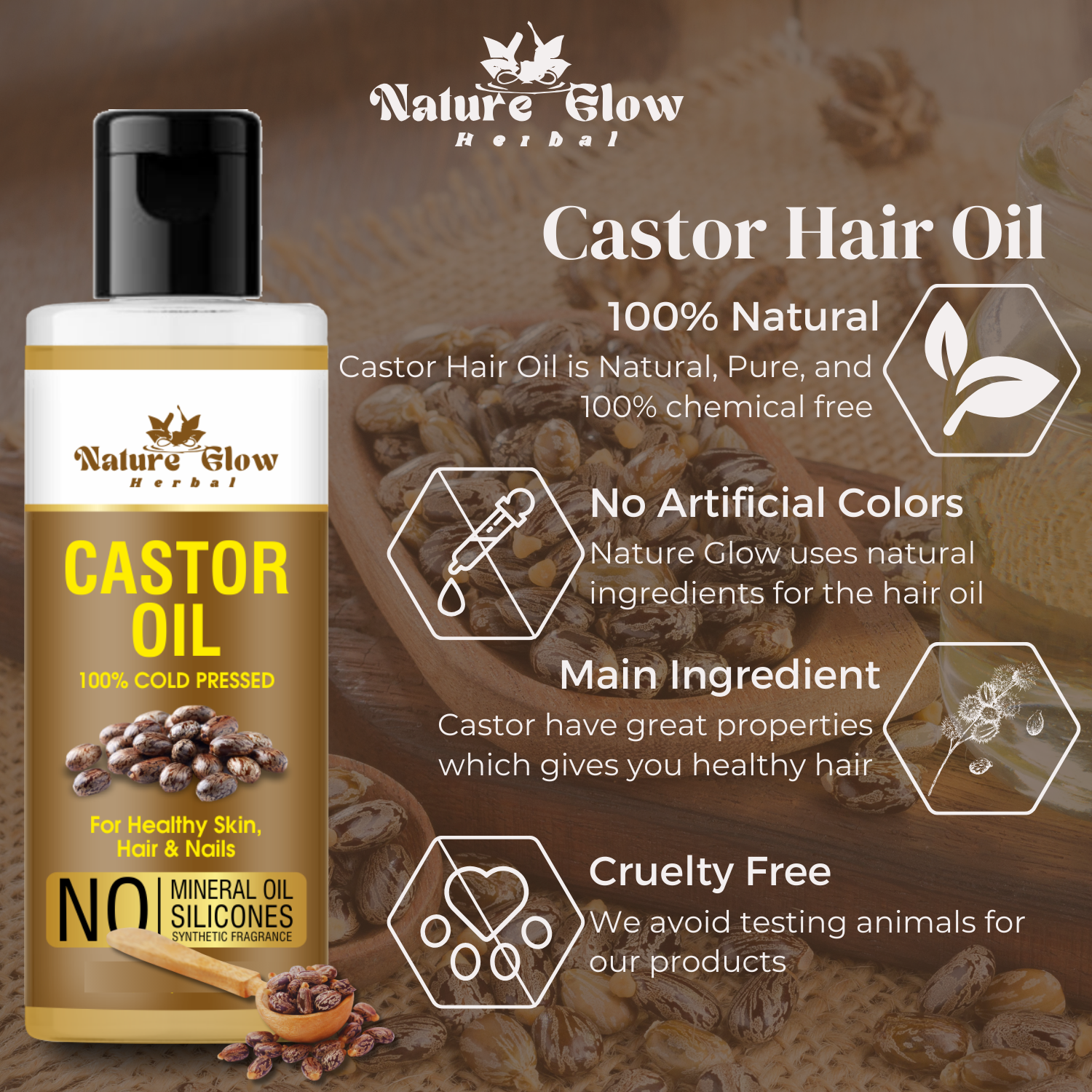 eneeva Castor oil 100% natural & Pure for growth hair nails skin Hair Oil -  Price in India, Buy eneeva Castor oil 100% natural & Pure for growth hair  nails skin Hair