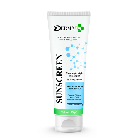 DERMA KR Morning to Night Sunscreen with Vitamin B3 C & Niacinamide| Sun Radiant Shield SPF 50, PA++++  -50gm