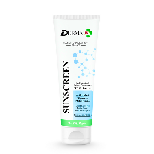DERMA KR Sunscreen With Antioxidant Silymarin Cream | Sily Guard Radiant Shield SPF 60, PA++++  Antioxidant Sunscreen Cream"  -50gm