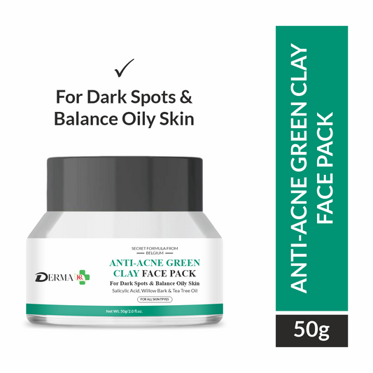 DERMA KR Anti ance clay Pack for dark spot | | Skin Care Pollution + Acne Defence -50gm