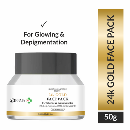 DERMA KR 24k GOLD FACE MASK For Glowing & Depigmentation | For Men & Women | - 50gm