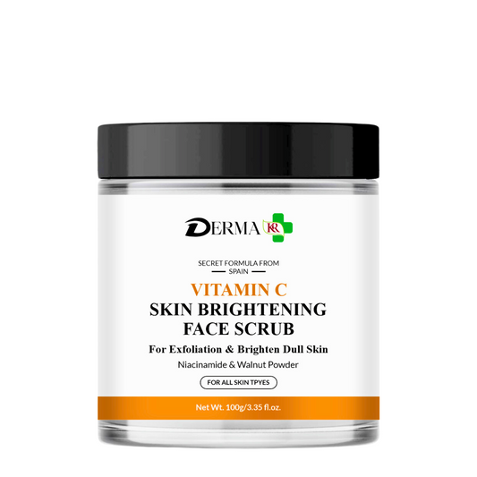 DERMA KR Vitamin C Skin Brightening FACE SCURB | Dead Skin Remover Scrub | For All Skin Types -100gm
