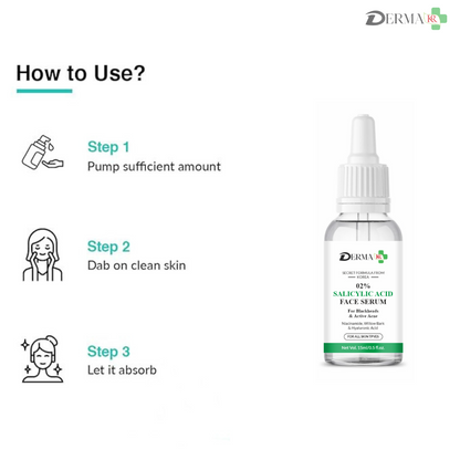 DERMA KR 2% Scilicylic acid face Serum |  Reduces Excess Oil, Blemishes & Bumpy Texture| Women & Men|