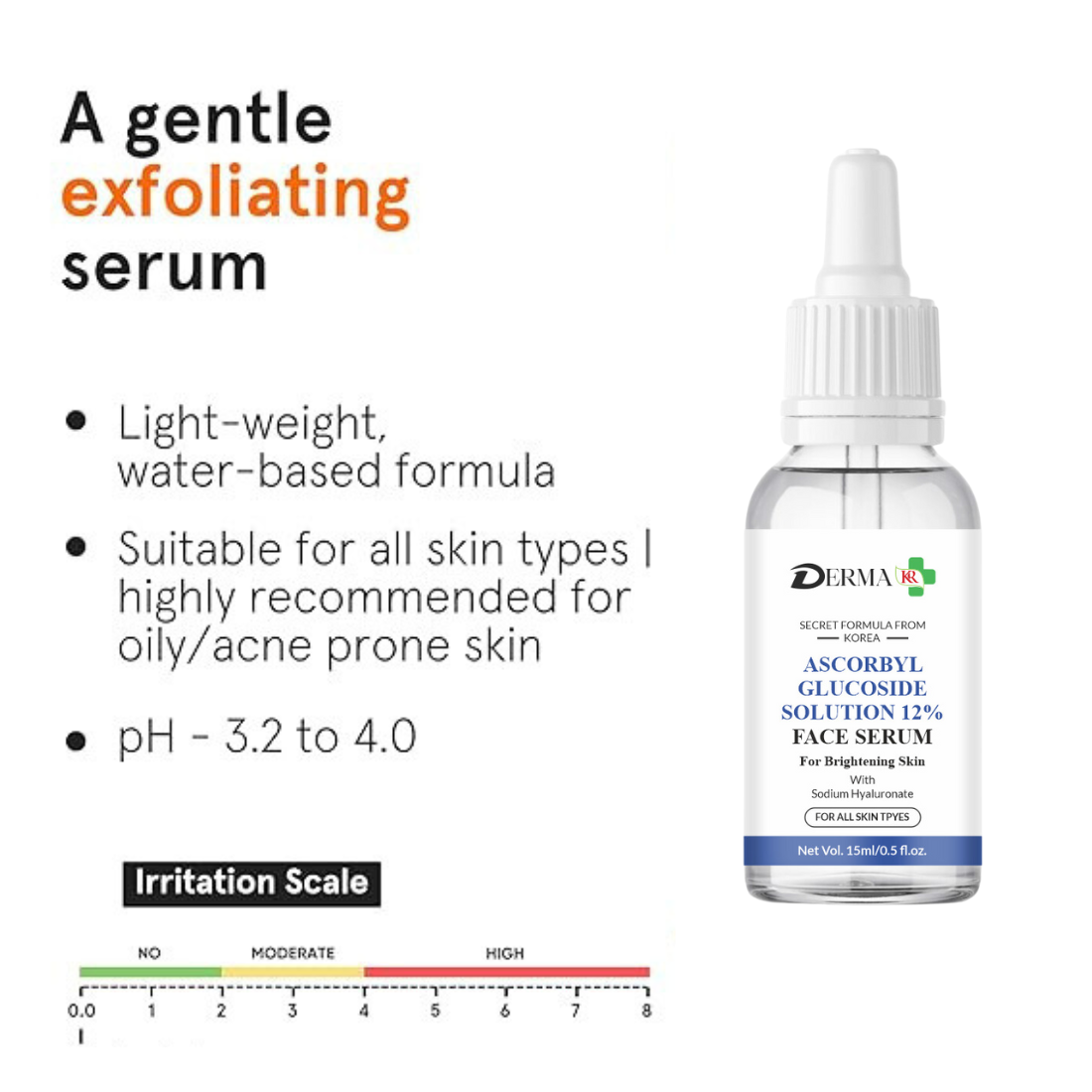 DREMA KR Ascorbyl glucoside solution 12% Face Serum |Natural and organic Serum.