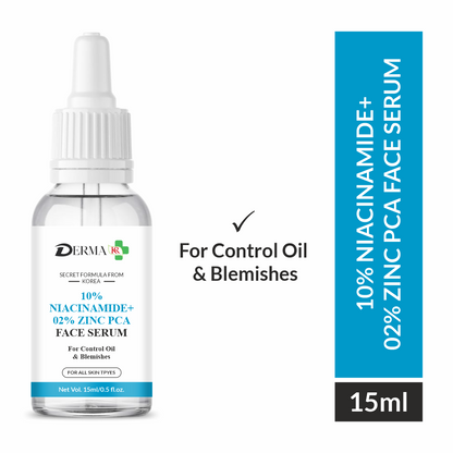 DERMA KR Niacinamide 10% with zinc 2%  Face Serum|Skin Clarifying Anti Acne Serum for Oily & Acne Prone Skin| -15ml