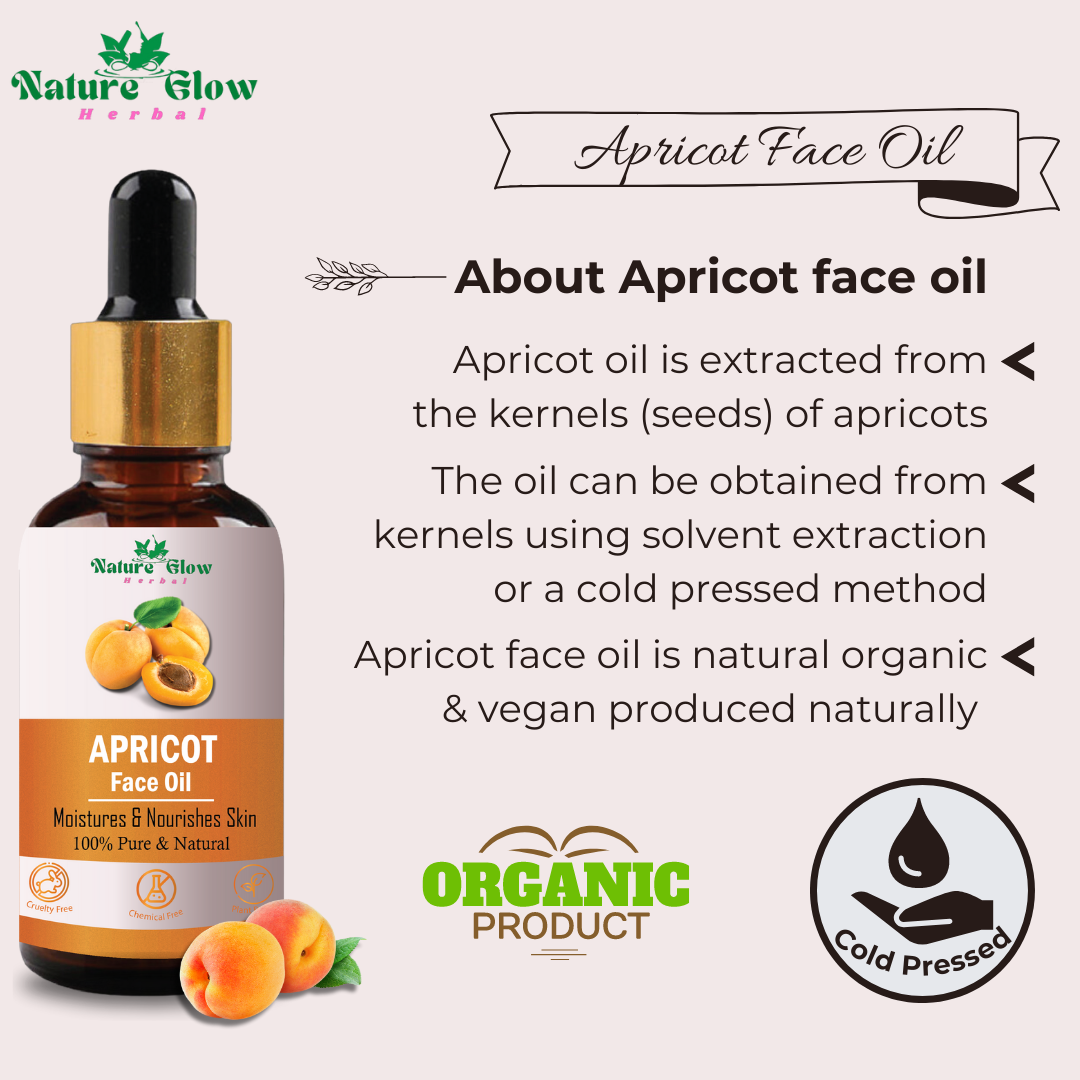 Nature Glow Herbal Apricot+ Rosehip Facial Oil |For Even Skin Tone & Strong Hair |Pack of 2  (30 ml)