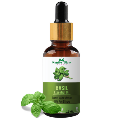 Nature Glow  Pure Basil Essential Oil