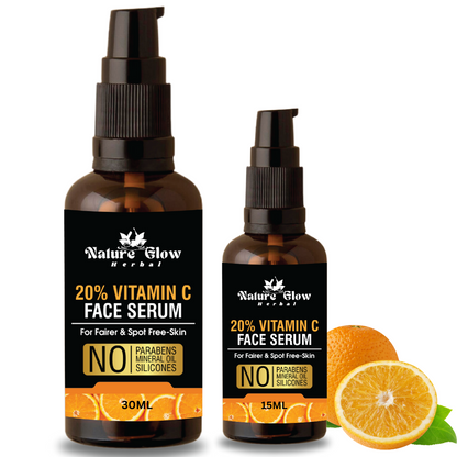 Nature Glow 20% Vitamin C Face Serum.