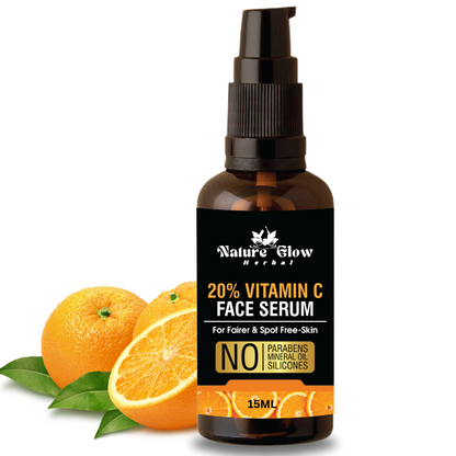 Nature Glow 20% Vitamin C Face Serum.